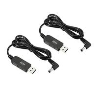 PATIKIL 6W 1A USB Step Up Voltage Convertisseur, 2 Paquet DC 5V to DC 9V Alimentation Fournitures Adaptateur 90 Degré Angle 5.5x2.5mm Câble pour Router LED Lampe Haut-parleurs