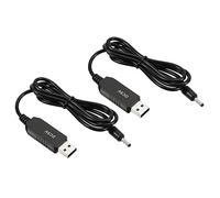 PATIKIL 6W 1A USB Step Up Voltage Convertisseur, 2 Paquet DC 5V to DC 9V Alimentation Fournitures Adaptateur Jack 3.5x1.35mm Câble pour Router LED Lampe Haut-parleurs