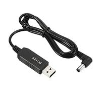 PATIKIL 6W 1A USB Step Up Voltage Convertisseur, DC 5V to DC 12V Alimentation Fournitures Adaptateur 90 Degré Angle 5.5x2.5mm Câble pour Router LED Lampe Haut-parleurs