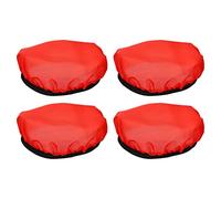 PATIKIL 7" 18cm Doux Diffuseur Lampe Couverture, 4 Paquet Tissu Diffuseur Strobe Réflecteur Lampe Chaussette pour Torche Électrique Beauté Vaisselle Photographie Studio, Rouge