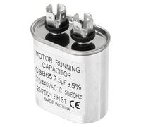 PATIKIL 7.5uF 7.5MFD 370-440V AC Capacitor, 1Pcs CBB65 Motor Start Capacitors Doble Round Run Capacitor Pour Air Conditioner Or Heat Pump Condenser Straight Cool