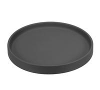PATIKIL 7.7 inch Soucoupe Ronde en Céramique pour Plantes, Plateau De Drainage pour Pots De Fleurs pour Intérieur Extérieur Patio Balcon, Noir