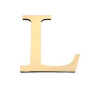 PATIKIL 7.87'' 3D Alphabet Miroir Autocollant Murale Lettre I Or Clair