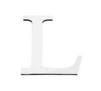 PATIKIL 7.87 Pouces 3D Acrylique Alphabet Miroir Autocollant Mural Lettre l Autoadhésif Décoration Maison Lettre Signe Art Autocollant Décalcomanie Pour DIY Décoration Maison Argent