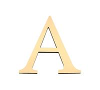 PATIKIL 7.87 Pouces 3D Acrylique Alphabet Miroir Autocollant Murale Lettre A Autoadhésif Décoration Maison Lettre Signe Art Autocollant Décalcomanie Pour DIY Décoration Maison Or Clair