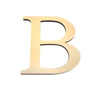 PATIKIL 7.87 Pouces 3D Acrylique Alphabet Miroir Autocollant Murale Lettre B Autoadhésif Décoration Maison Lettre Signe Art Autocollant Décalcomanie Pour DIY Décoration Maison Or Clair