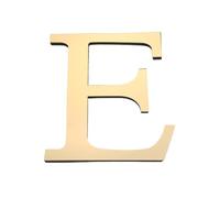 PATIKIL 7.87 Pouces 3D Acrylique Alphabet Miroir Autocollant Murale Lettre E Autocollant Adhésif Décoration Maison Signe Lettre Art Décalcomanie pour DIY Décoration Maison Or Clair