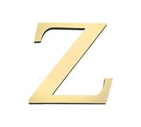 PATIKIL 7.87 Pouces 3D Acrylique Alphabet Miroir Autocollants Mural Lettre Z Autoadhésif Décoration Maison Lettre Signe Art Autocollant Décalcomanie Pour DIY Décoration Maison Or Clair