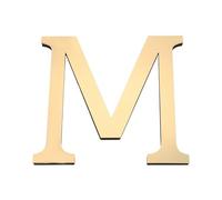 PATIKIL 7.87 Pouces 3D Acrylique Alphabet Miroir Autocollants Murals Lettre m Autoadhésif Décoration Maison Lettre Signe Art Autocollant Décalcomanie pour DIY Décoration Maison Or Clair