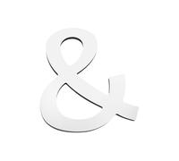 PATIKIL 7.87 Pouces 3D Acrylique Alphabet Miroir Autocollants Muraux Symbole & Autoadhésif Décoration Maison Lettre Signe Art Autocollant Décalcomanie Pour DIY Décoration Maison Argent