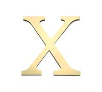 PATIKIL 7.87 Pouces 3D Acrylique Alphabet Miroir Autocollants Or Clair
