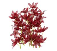 PATIKIL 7 Pouce Artificiel Orchidée Fleur, 12 pcs Flottant Bougies Simulation Fleur Cylindre Vase Remplisseurs pour Maison Mariage Décoration, Bourgogne