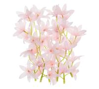 PATIKIL 7 Pouce Artificiel Orchidée Fleur, 24 pcs Flottant Bougies Simulation Fleur Cylindre Vase Remplisseurs pour Maison Mariage Décoration, Rose