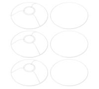PATIKIL 7 pouce E26 E27 Lampe Abat-jour Anneau Cadre avec Européen Installateur, 3 Paquet Abat-jour Support Fil Cadre DIY Tambour Anneau pour Table Sol Lampe Blanc