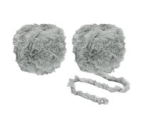 PATIKIL 70 Yards de Fil en Fausse Fourrure, 2 Écheveaux de Fil Duveteux en Crochet, Fil Moelleux Doux en Polyester Épais en Peluche pour Crocheter une Couverture, un Tapis, Gris Clair