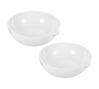 PATIKIL 75ml Porcelaine Creuset Assiette, 2 Paquet Céramique Évaporation Tasse-bol Pot pour Fondre Couler Raffiner