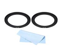 PATIKIL 77mm-95mm Bague d'adaptation en métal Step Up avec Chiffon de Nettoyage Lot de 2 bagues d'adaptation d'objectif d'appareil Photo en Aluminium pour Pare-Soleil d'objectif Noir