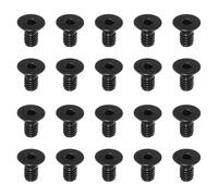 PATIKIL #8-32 x 3/8 Pouce Vis à tête plate à six pans creux, 20 Pack Boulons fraisés plats à six pans creux Vis à tête cylindrique complète Filetage grossier UNC Oxyde noir Grade 10.9