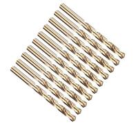 PATIKIL 8.5mm Foret Hélicoïdal, Tige Droite Jobber M35 Cobalt 5% Acier Rapide 135° Finition Or, Mèche pour Métal Acier Inoxydable Dur, Forets à Métaux à Haute Dureté - Lot de 10