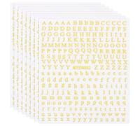 PATIKIL 8 Feuilles Autocollants Pour Ongles Lettres Pour Femmes Or | Décorations 3D Autoadhésives Lettres Anglaises Petits Autocollants Alphabet Design Métallique Fluorescent