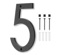 PATIKIL 8 Inch House Numbers, House Address Numbers Sign Large Floating Modern Home Number With Screws For Outside Door Wall Street, Black, 5