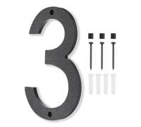 PATIKIL 8 Inch House Numbers, House Address Numbers Sign Large Floating Modern Home Number with Screws for Outside Door Wall Street, Black, 3