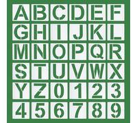 PATIKIL 8 ''Lettre Pochoirs Nombre Pochoirs, 36 Pack Réutilisable Alphabet Modèles Chiffres Pochoir Ensemble pour Peinture sur Bois Mur, Blanc