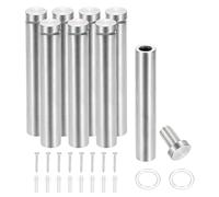 PATIKIL 8 Pack 16x100mm Vis De Fixation Acier Inoxydable Argenté | Montage Murale Support Pour Enseigne Accessoires De Fixation Clou Publicitaire Pour Cadre Acrylique