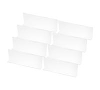 PATIKIL 8 Pack Séparateurs d'étagères pour l'organisation Placard, 13.8x1.6x4.8 Cloisons d'armoires Acrylique pour étagères Cuisine Bloqueur sous Le lit pour Chambre Cuisine, Transparent