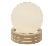 PATIKIL 8" Panneaux Ronds En Bois Pour Toile, 4pcs Disques En Bois Non Finis Pour Projets Artistiques, Peinture, Gravure, Sculpture, DIY