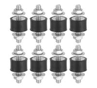 PATIKIL 8 Pcs 12x15mm Silentblocs En Caoutchouc Supports Anti-Vibrations | Cylindriques En Caoutchouc, M5 Avec Ecrous Pour Moteurs De Garage Compresseurs D'Air Moteurs, Type VV