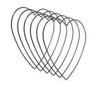 PATIKIL 8 Pouce Cœur Bagues Attrape-Rêves, 6 Pcs Couronne de Macramé de Noël en Métal avec Anneau Floral pour Maison, Voiture, Bricolage, Décoration Murale de Mariage, Noir