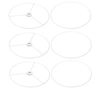 PATIKIL 8 pouce E26 E27 Lampe Abat-jour Anneau Cadre, 3 Paquet Abat-jour Support Fil Cadre DIY Tambour Anneau pour Table Sol Lampe Blanc