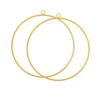 PATIKIL 8 Pouce Métal Floral Créole, 2pcs Cercle Rêve Attrape Anneaux Fournitures pour Mariage Couronne Décoration DIY Fête Macramé Mur Artisanat, Or Ton