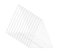 PATIKIL 8 Pouce Triangle Bagues Attrape-Rêves, 12 Pcs Couronne de Macramé de Noël en Métal avec Anneau Floral pour Décoration Murale de Mariage, Bricolage, Maison, Argenté