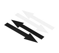 PATIKIL 8"x2" Flèche Autocollant, 20 Paquet PVC Amovible Auto Adhésif Étanche Grand Flèche Signe Sol Autocollant Mur Marquage pour Route Instructions, Noir/Blanc