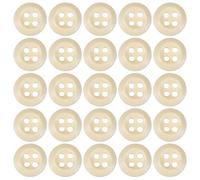 PATIKIL 80 Pcs 2/5 De Pouce (10mm) Boutons De Couture En Bois Beige | 4 Trous Ronds Ornementaux, Faits À La Main, Pour DIY Artisanat Couture Décoration Vêtements Sac, Boutons En Bois