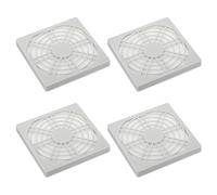 PATIKIL 80mm Ventilateur Doigt Grill, 4 Paquet Grill Protecteur Garde Ventilateur Protection Couvercle pour 80x80mm Échappement Ventilateurs pour Équipement Ordinateur DIY, Blanc