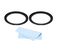 PATIKIL 82mm-95mm Bague d'adaptation en métal Step Up avec Chiffon de Nettoyage Lot de 2 bagues d'adaptation pour Filtre d'objectif d'appareil Photo en Aluminium Noir