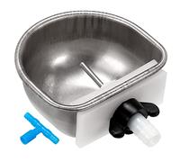 PATIKIL 87mm Largeur Lapin Abreuvoir Tasses, 2 Paquet Automatique Volaille Mamelon Buveur Bol pour Petit Animaux Hamster Boire, Argent