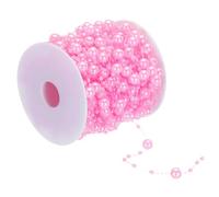 PATIKIL 8mm /3mm Faux Perle Perles Guirlande, 98.4 Ft Perle Ficelle Chaîne Perle Rouleau pour Artisanat Mariage Fête Maison Décoratif Bijoux Fabrication Noël Arbre, Rose