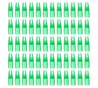 PATIKIL 8mm Encoches de Flèches d'Archery, 60 Pièces Plastique Colle sur Encoche de Flèche de Remplacement pour Flèches de Chasse 5/16" Arcs à Poulies Arcs Recourbés, Vert