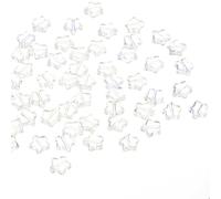 PATIKIL 8mm Perles en forme d'étoile en cristal 200 pièces Perles en verre en forme d'étoile Perles d'espacement Charme Pendentifs pour la fabrication bijoux Bracelet Collier Blanc AB