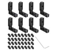 PATIKIL 8Pcs 3030 Series Connecteur D'Extrusion En Aluminium Noir