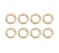 PATIKIL 8Pcs Anneaux À Ressort 0.8 Inch pour Chien DIY Artisanat Or Clair