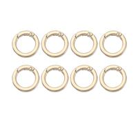 PATIKIL 8Pcs Rondelles À Ressort 1 Pouce Crochets Plats Or Clair 25mm
