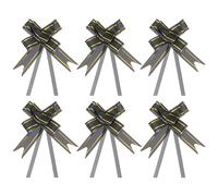 PATIKIL 8pouce Tirer Arcs, 100 pcs Cadeau Emballage Tirer Noeud Or Fil Style Paniers Cadeau Noeuds Noeud Ruban pour Mariage Anniversaire Fête, Noir