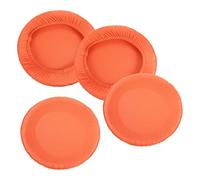 PATIKIL 9.5" Rond Bar Tabouret Housse, 4 Paquet Lavable Élastique Tabouret Coussin Couverture pour Diamètre 11"-16" Chaise, Orange-Jaune
