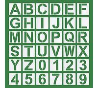 PATIKIL 9 ''Lettre Pochoirs Nombre Pochoirs, 36 Pack Réutilisable Alphabet Modèles Chiffres Pochoir Ensemble pour Peinture sur Bois Mur, Blanc