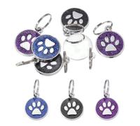 PATIKIL 9 Pcs Charme En Émail Empreinte De Patte De Chien, Mignon Pendentif Patte De Chien Pour DIY Bijoux Et Cadeaux Commémoratifs Pour Animaux, Violet/Noir/Bleu Foncé-19mm
